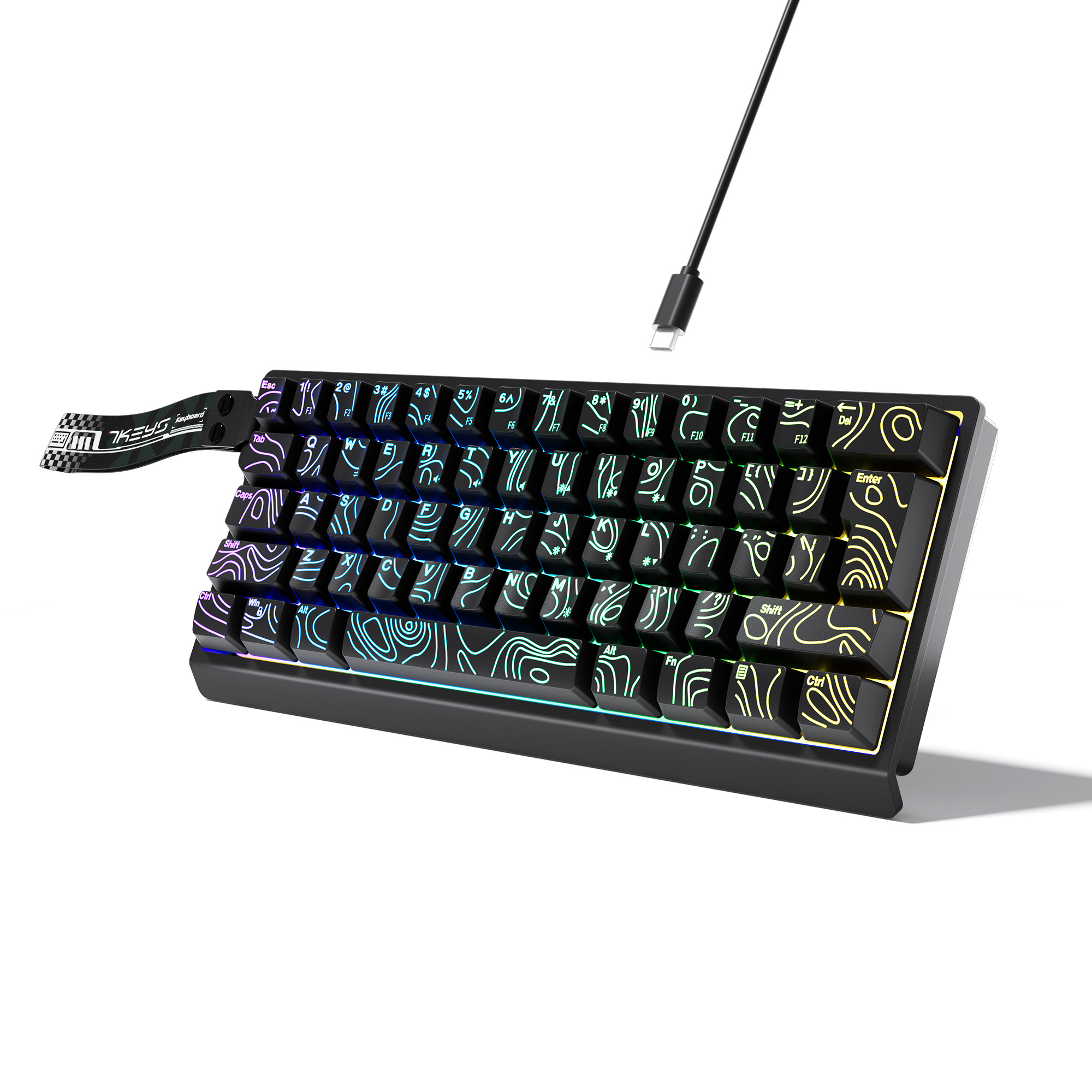 Gaming Keyboard And Mouse Set - 60% Compact Wired Keyboard with RGB