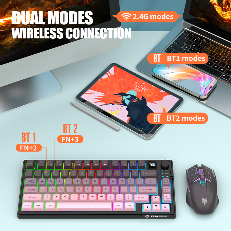 Dual-Mode 2.4G Bluetooth Wirel - Gaming Keyboard Bluetooth ulasan dan harga