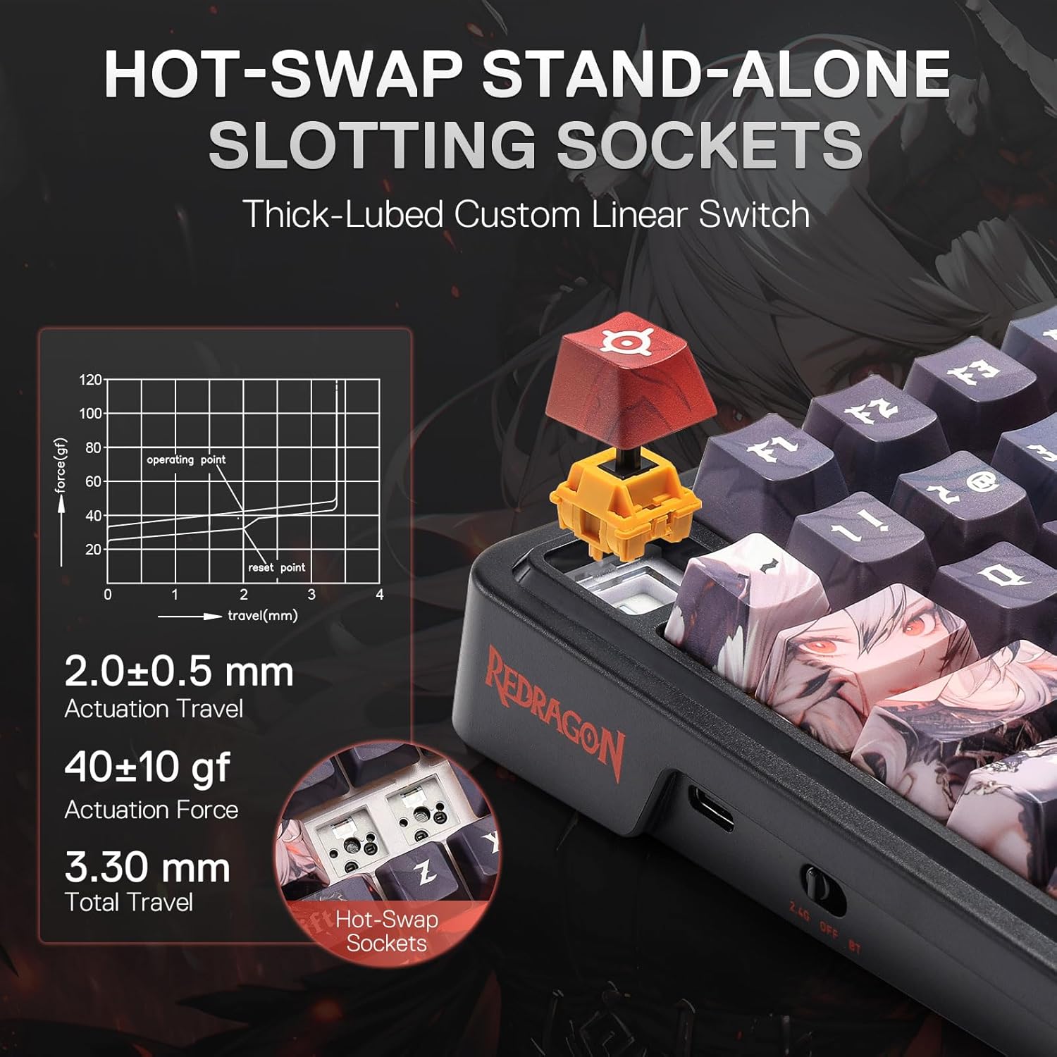 Redragon K719 PRO Wireless Gas - Gaming Keyboard Thocky ulasan dan harga