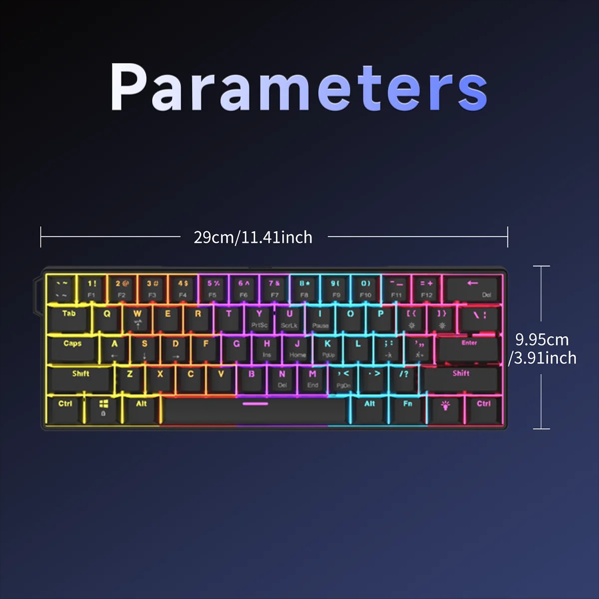 AJAZZ NK61 Wired Mechanical Ke - Gaming Keyboard Thocky ulasan dan harga