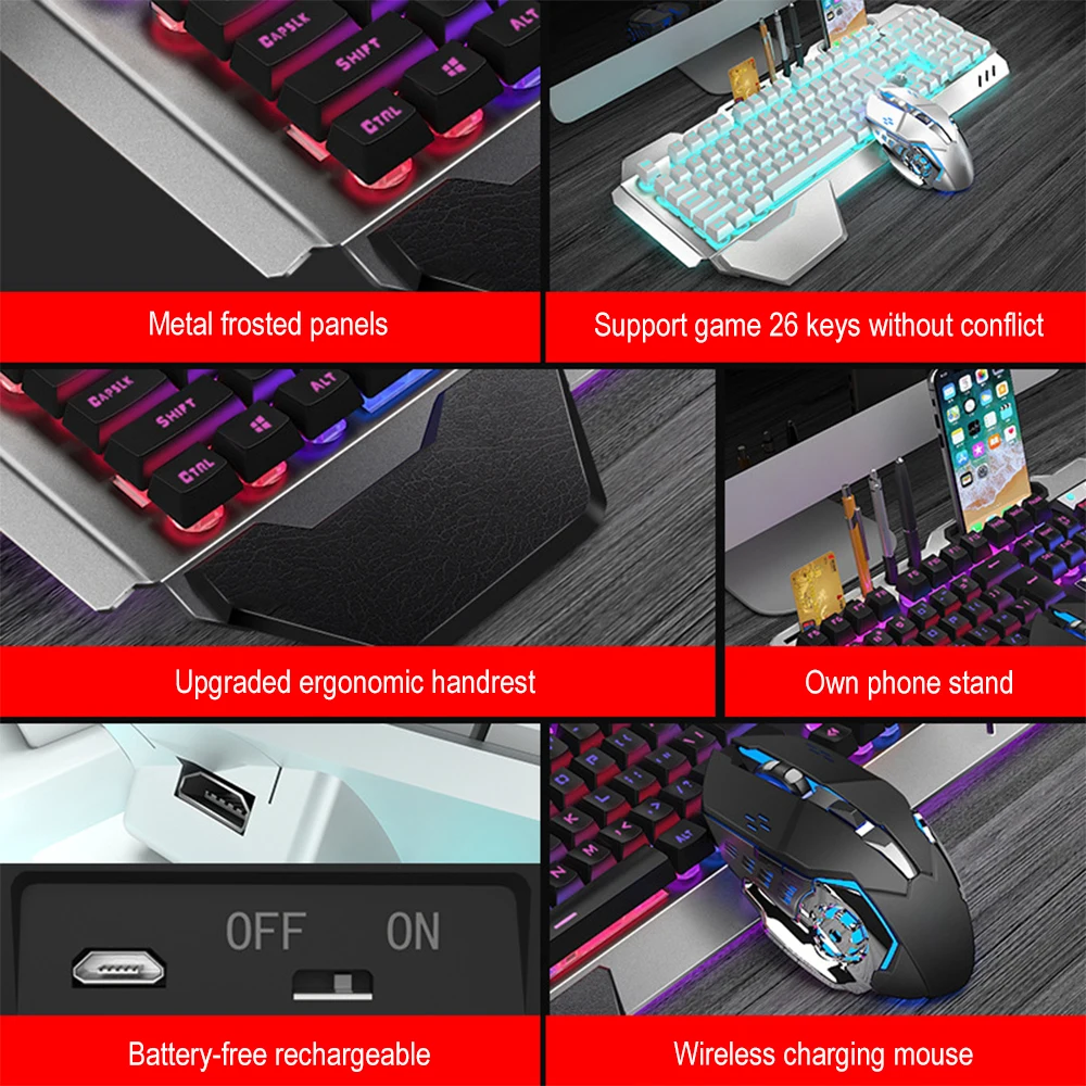 K680 Rechargeable 2.4G wireles - Gaming Keyboard Mechanical Wireless ulasan dan harga
