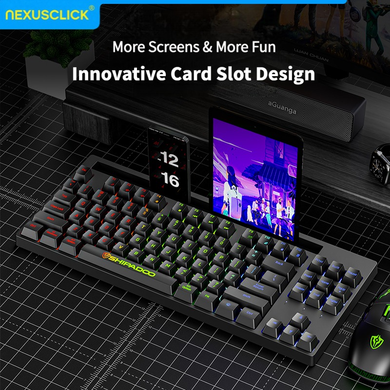 NexusClick Hot Sale 87 keys Ba - Gaming Keyboard Bundle ulasan dan harga