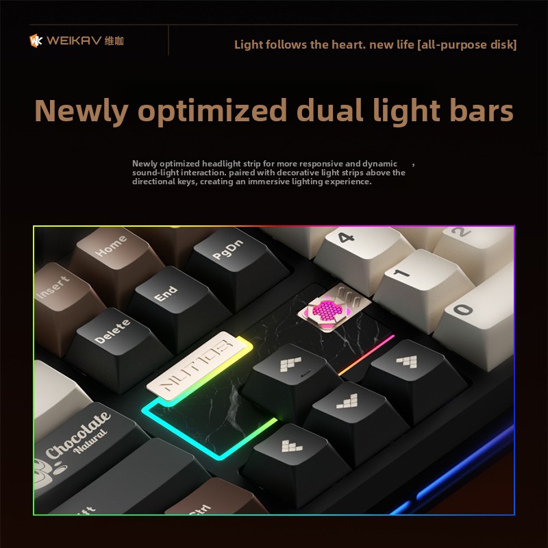 WEIKAV NUT108 Mechanical Keybo - Gaming Keyboard Mechanical Wireless ulasan dan harga