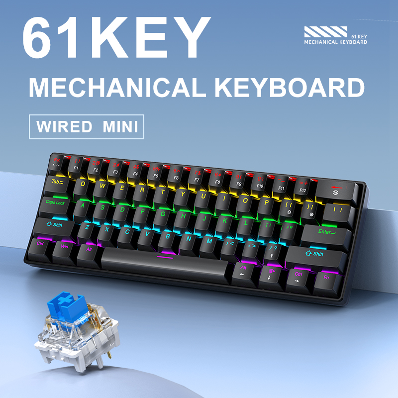 K61 Wired Mechanical Gaming Ke - Gaming Keyboard And Mouse Set ulasan dan harga