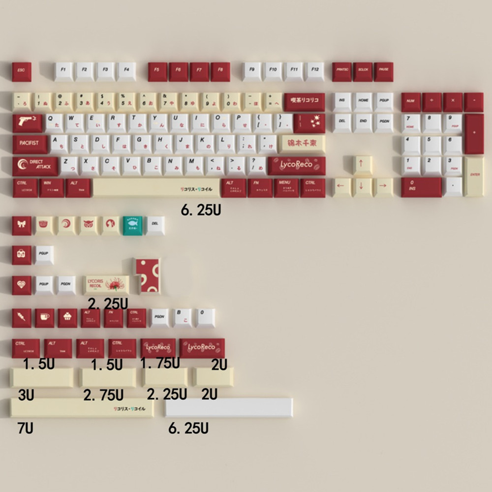 Lycoris Recoil Anime PBT Keyca - Gaming Keyboard Bluetooth ulasan dan harga
